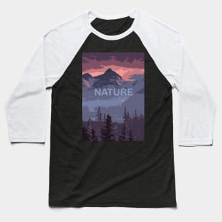 Nature - Mountains - Dawn Baseball T-Shirt